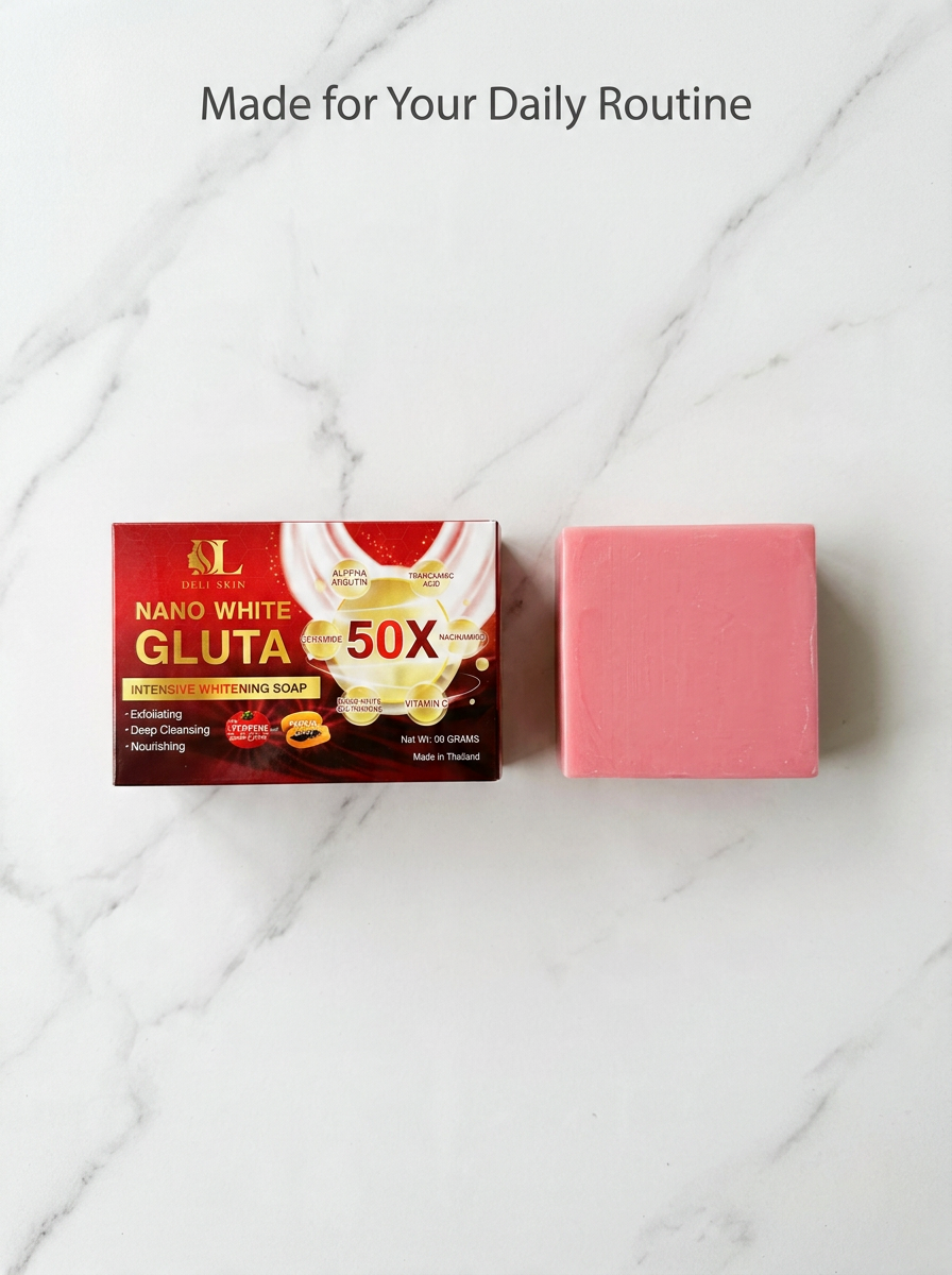 Deli Skin Nano White Gluta Clarifying Bar Soap – 90g