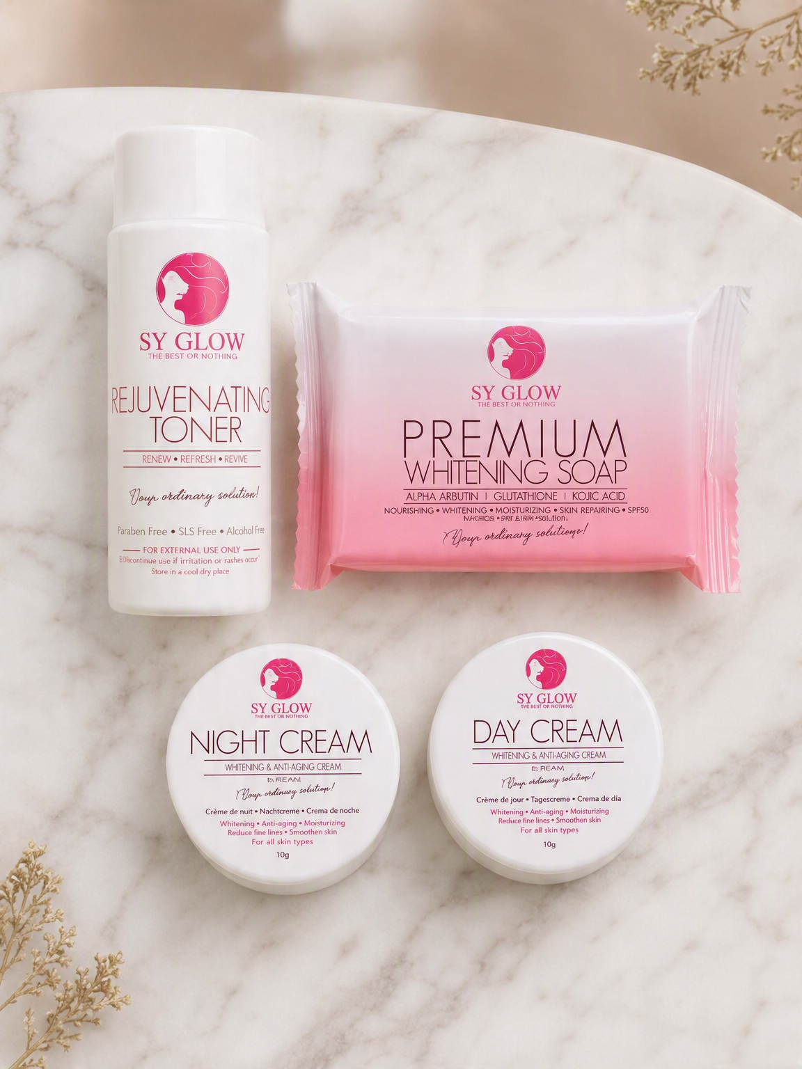 SY Glow Rejuvenating 4-in-1 Facial Skincare Set