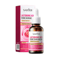 Sadoer Lactobionic Acid Pore Shrink repair essence bottle and packaging on a white background