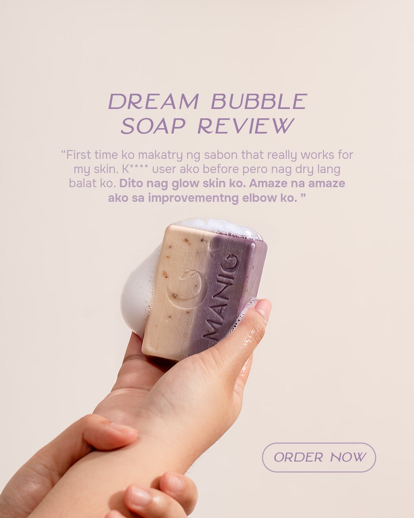 Manic Dream Bubble Soap Lavender Bliss - Radiance & Moisture 130g - Debsline.co