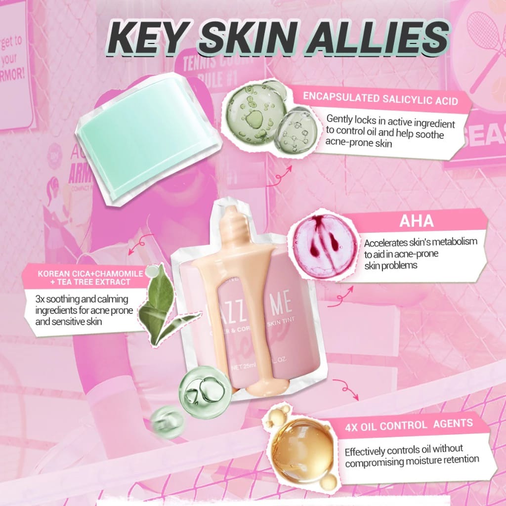 Dazzle Me Acne Armor Dazzle Me Cover & Correct Skin Tint 25ml with SPF35 PA++, oil control skincare for blemish-prone skin.