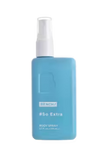 A light blue rectangular body spray bottle with a white spray nozzle, labeled 'BENCH/# So Extra BODY SPRAY' on a plain white background.