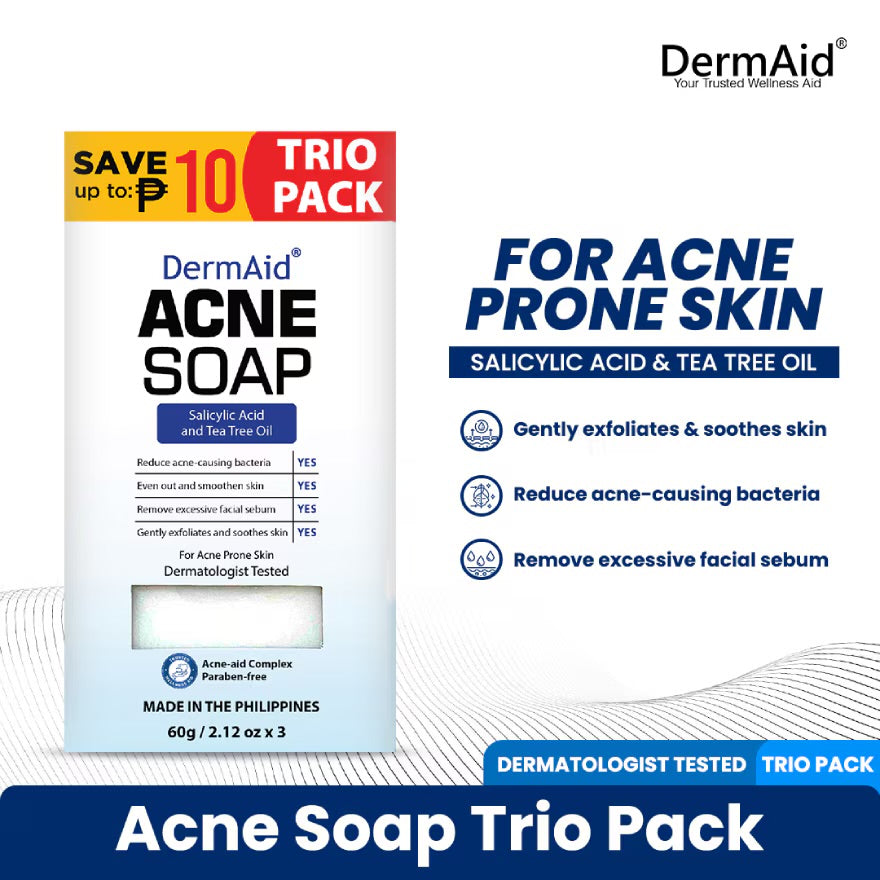 Dermaid Clarifying Soap 60gx3 Gentle for Sensitive Skin - Debsline.co