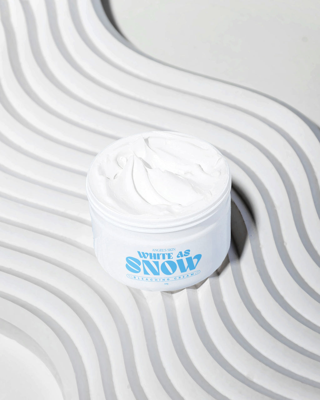 Angel Skin Premium Radiance Body Cream in 300g jar, smooth texture, ideal for nourishing and brightening skin.
