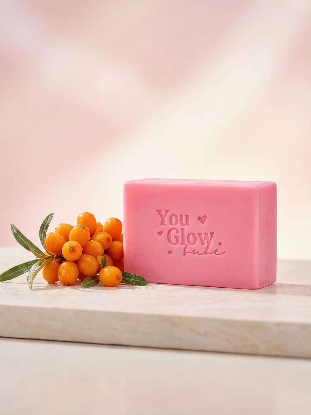 You Glow Babe Radiance Soap bar set with five 70g bars featuring brightening skincare and natural ingredients.