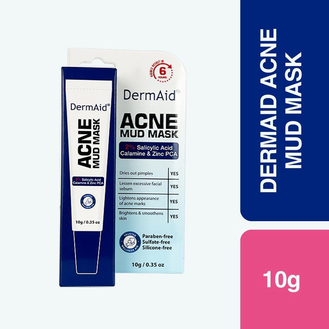 DERMAID Clarifying Mud Mask 10g 2% Salicylic Acid Calamine and ZINC PCA - Debsline.co