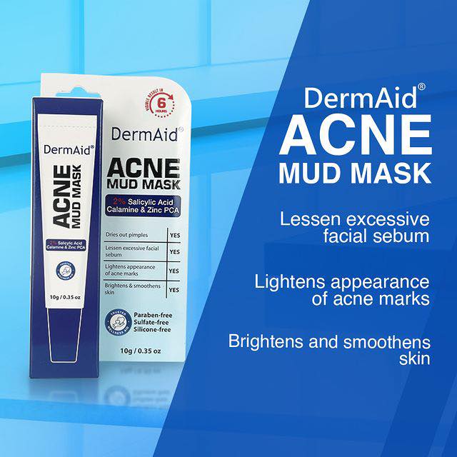 DERMAID Clarifying Mud Mask 10g 2% Salicylic Acid Calamine and ZINC PCA - Debsline.co