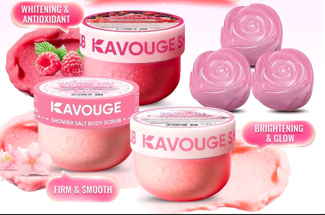 Kavouge Shower Salt Body Scrub 300g - Debsline.co