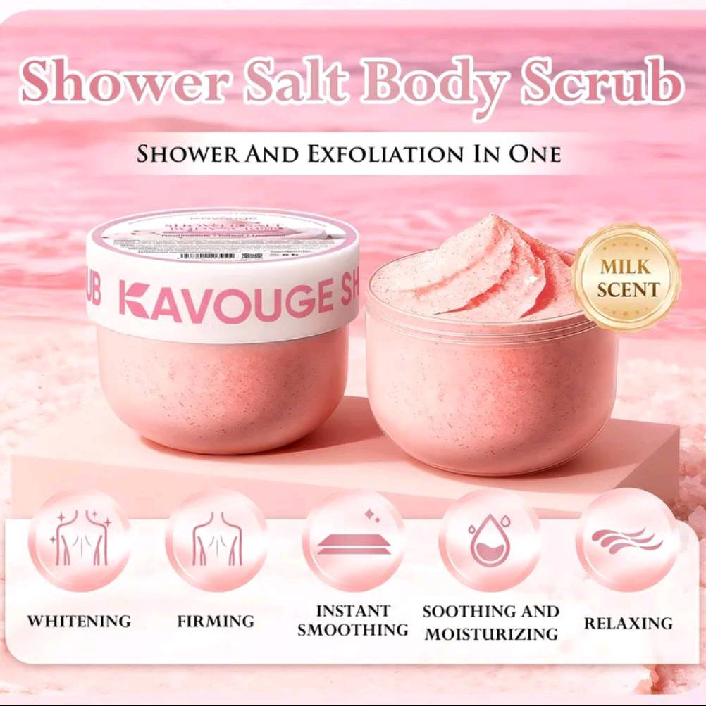 Kavouge Shower Salt Body Scrub 300g - Debsline.co