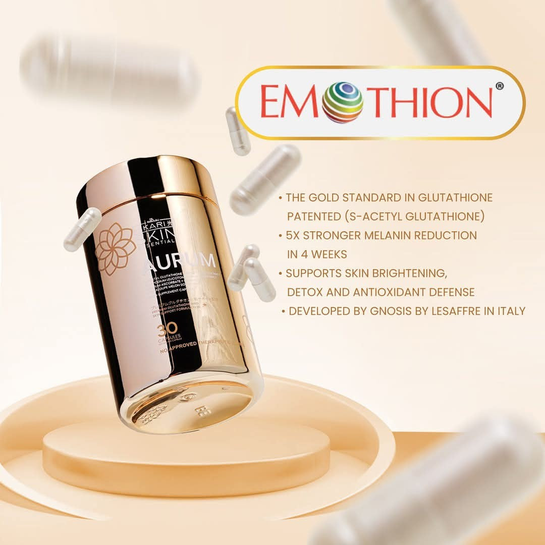 Emotion skincare product with packaging and branding on a beige background