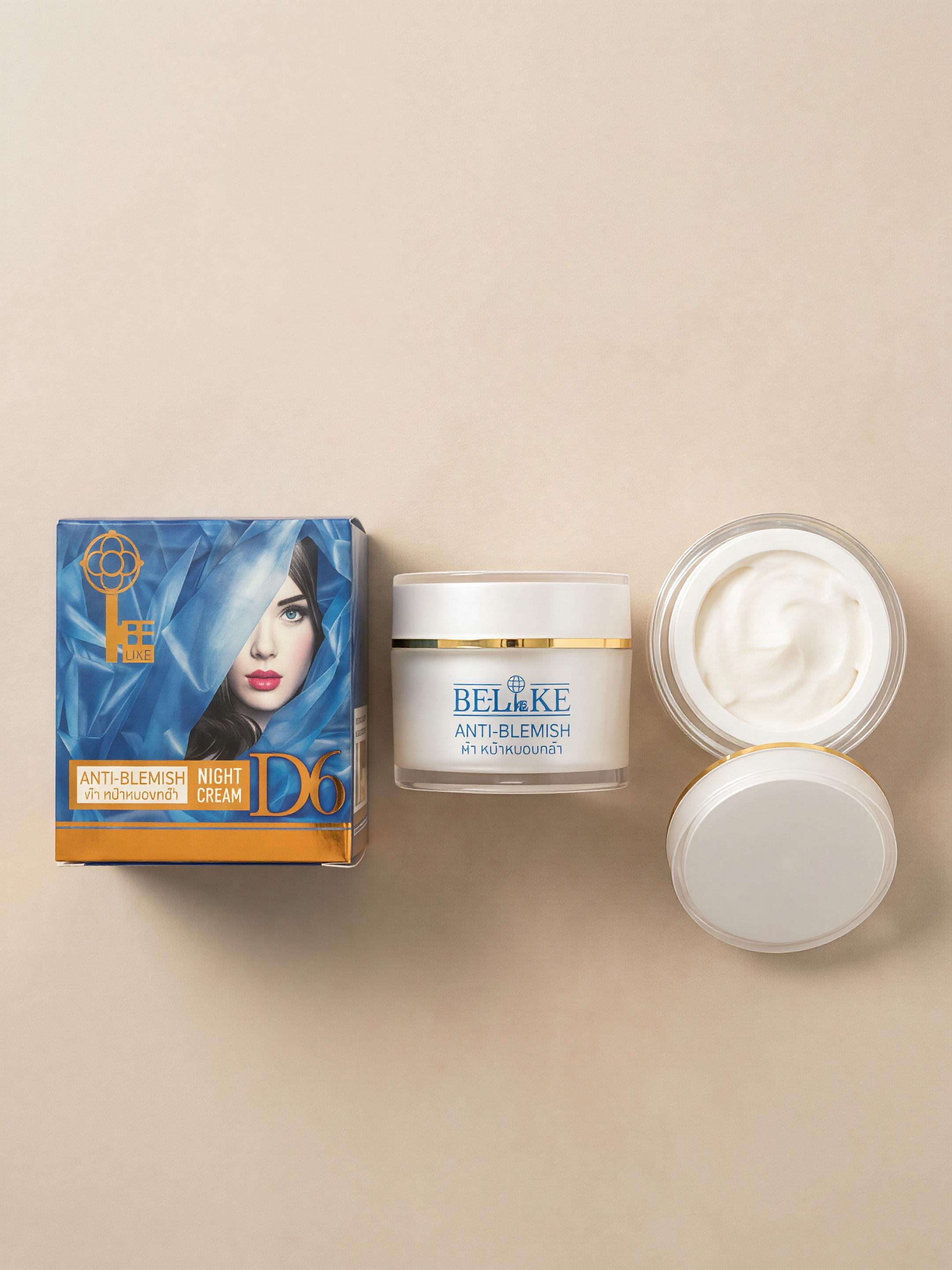 BE-LIKE Night Cream D6 | Niacinamide, Alpha-Arbutin & Hyaluronic Acid | 15g - Debsline.co