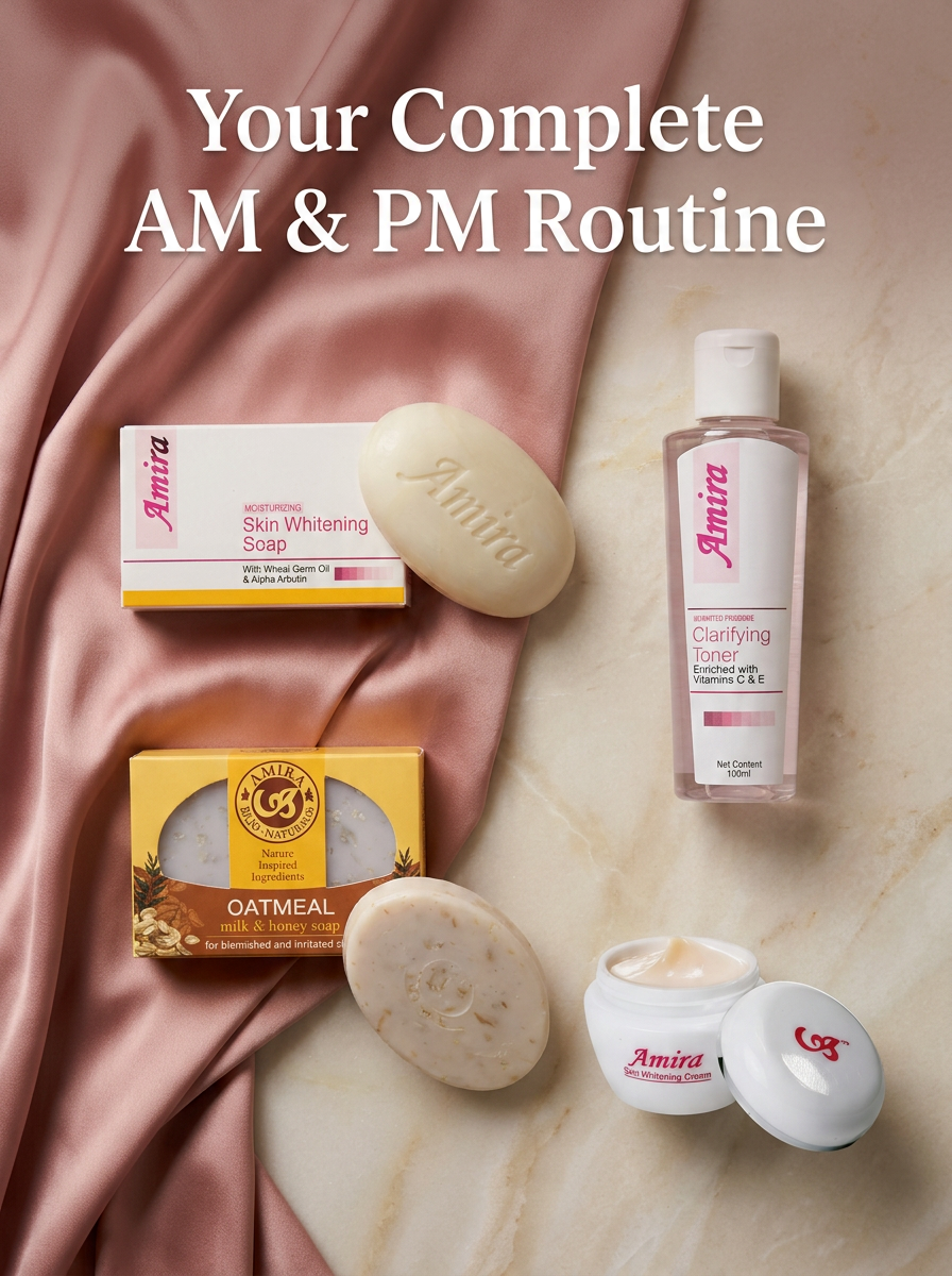 AMIRA Skin Radiance Cream | Day & Night Skincare Bundle Set