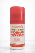 Organic Skin Advanced Radiance Deodorant for underarms and sensitive areas, featuring natural ingredients and discreet packaging.