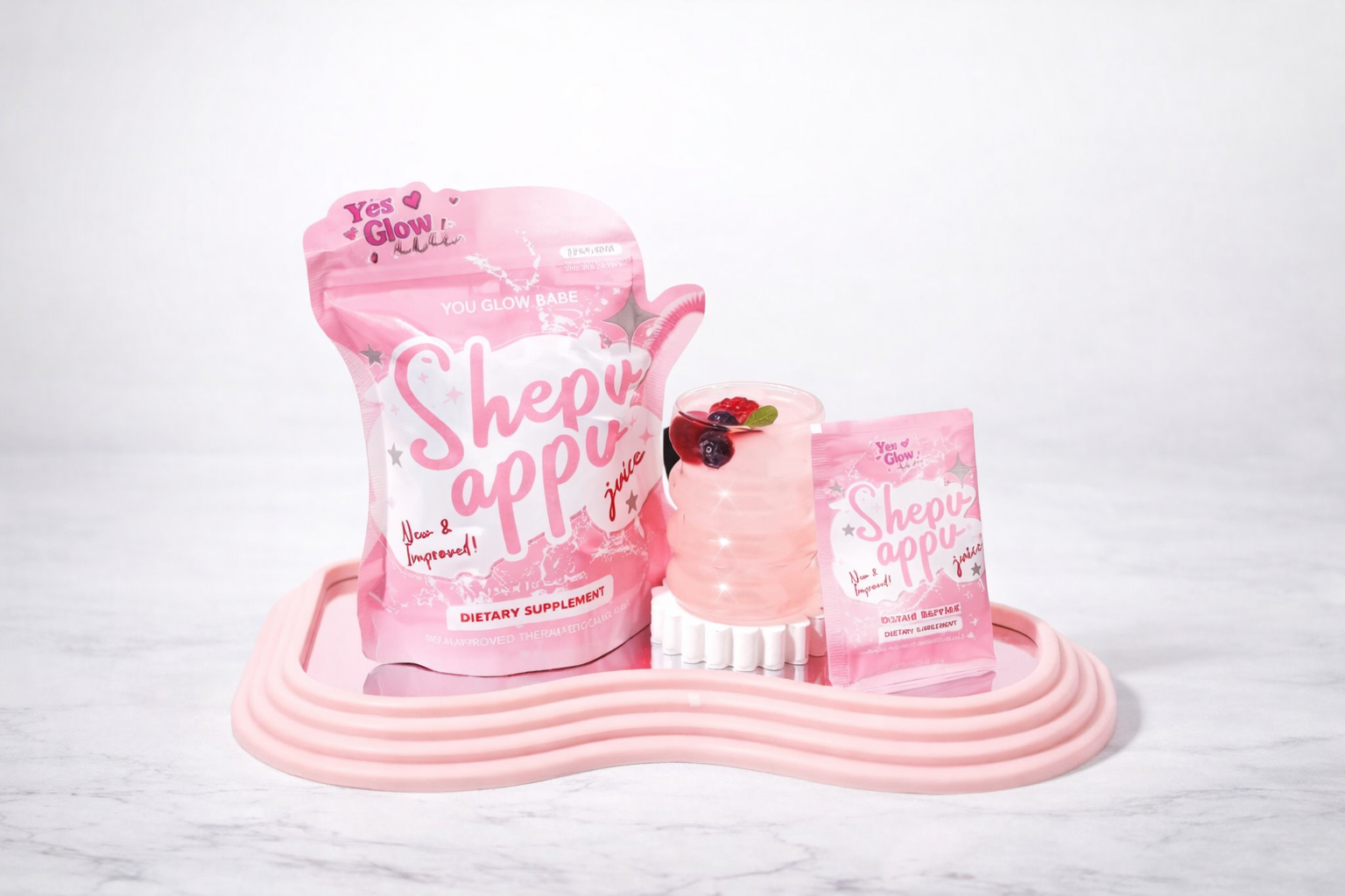 Sheepy Apple dietary supplement packaging with a white background