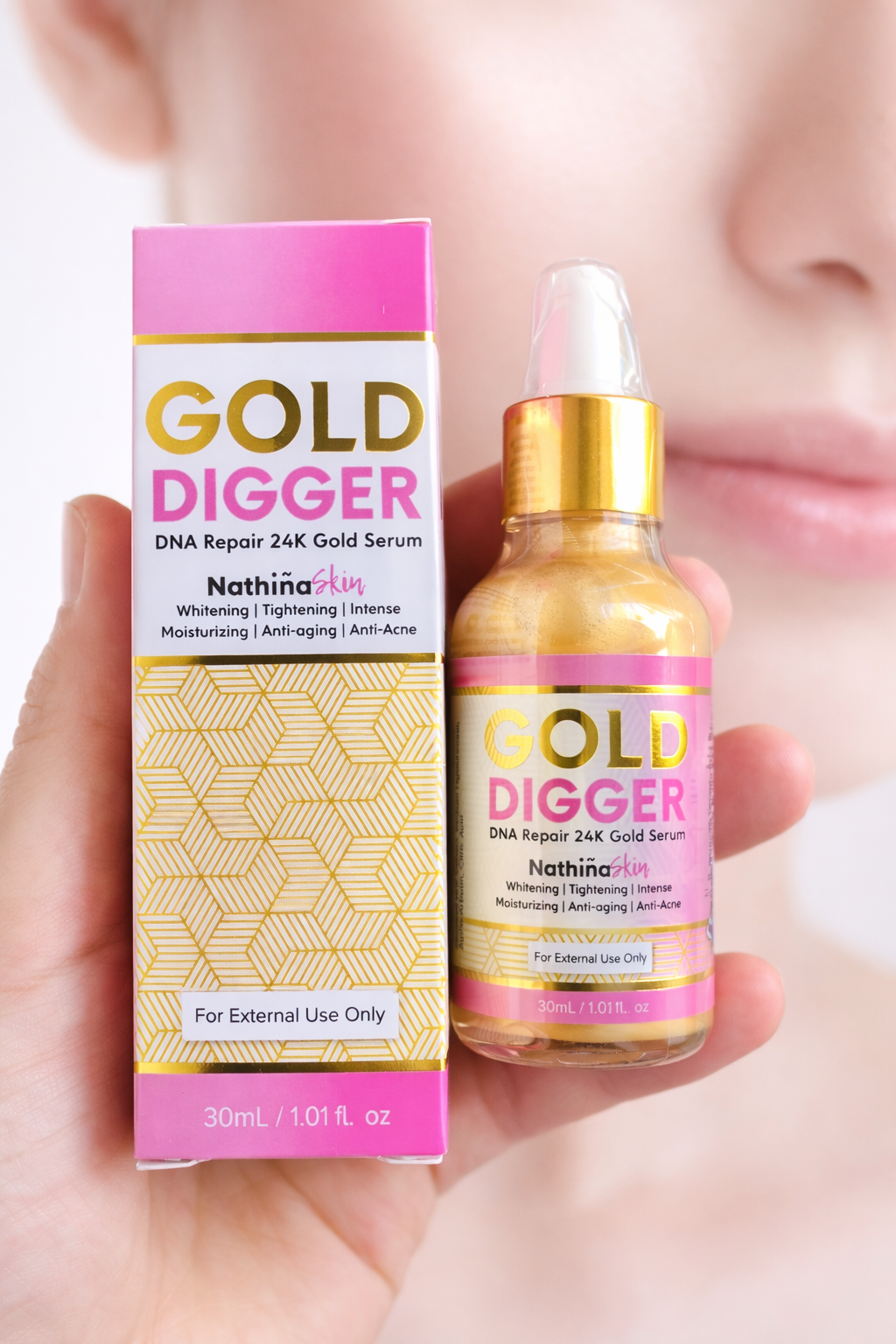 Nathina Skin Gold Digger 24K Gold Serum 30ml - Debsline.co