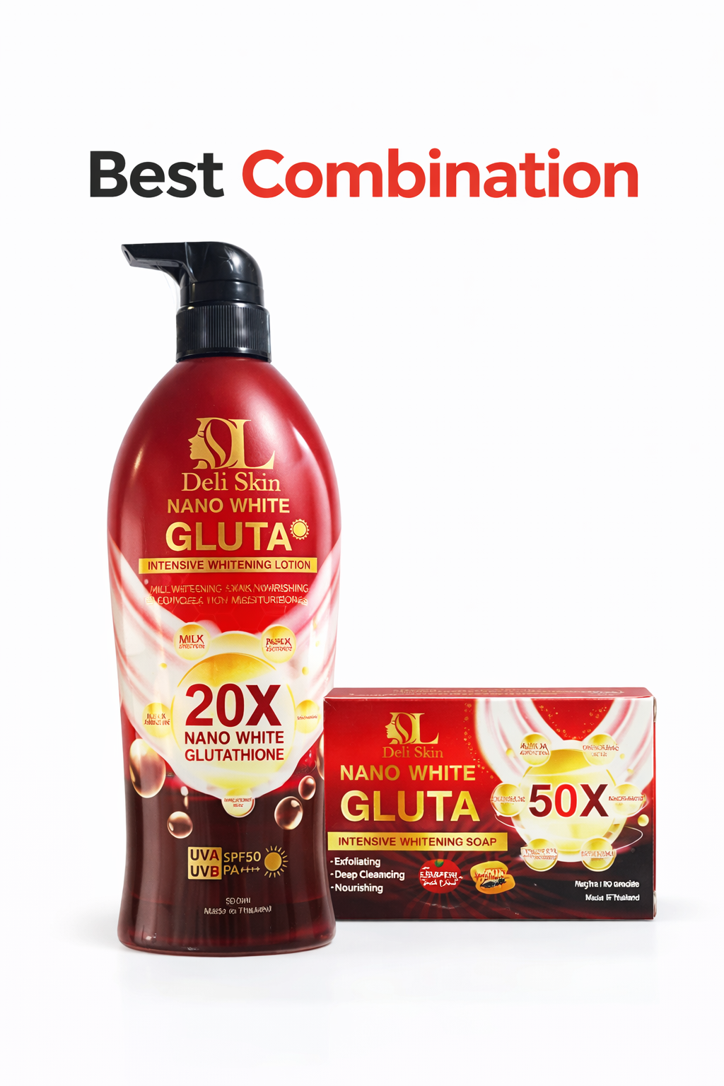 Deli Skin Gluta Moisturising Body Lotion with SPF50 – 500ml - Debsline.co