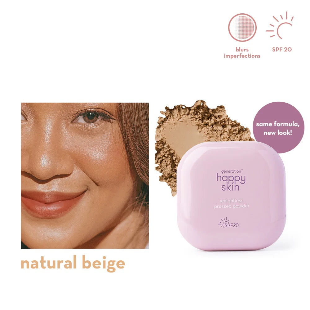 Generation Happy Skin Weightless Pressed Powder SPF20 natural beige debsline.co