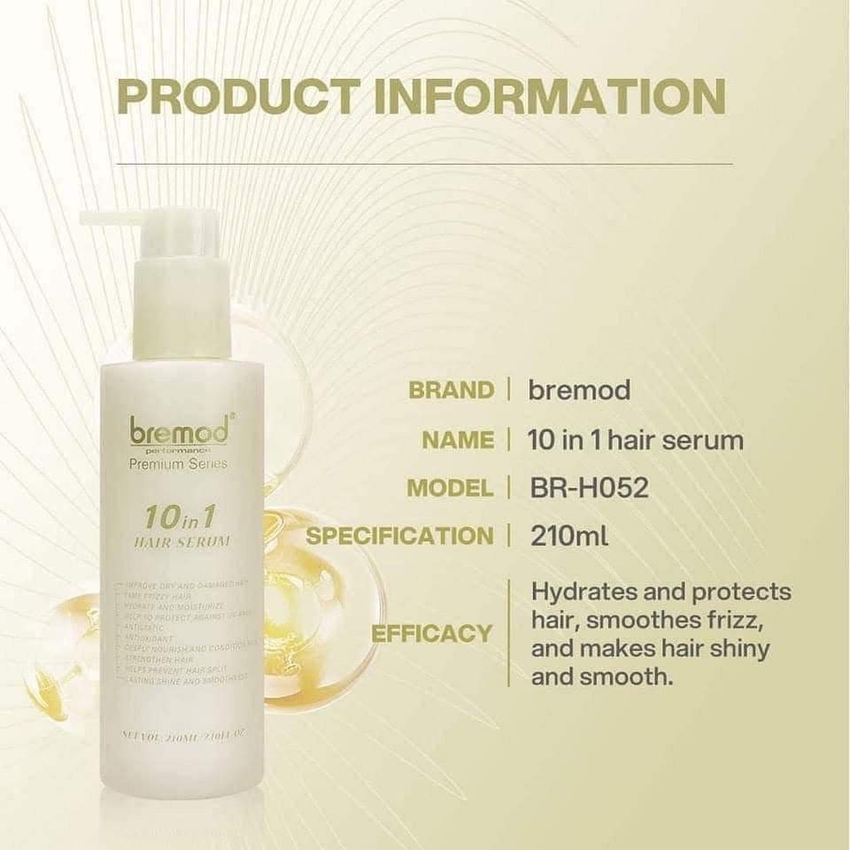 Bremod Performance Premium Series 10in1 Hair Cream Serum 210ml products information debsline.co