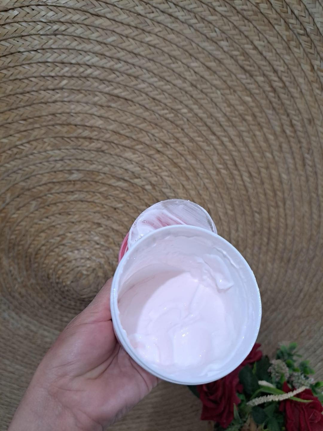 Sy Glow Iced Cream whipped lotion in a 250ml jar, SPF75 moisturizing body and face lotion with a creamy, whipped texture.