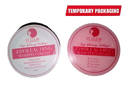 SY Glow Radiance Whipped Cream 250g body care product with a smooth, fluffy cream texture in a jar, designed for radiant skin.