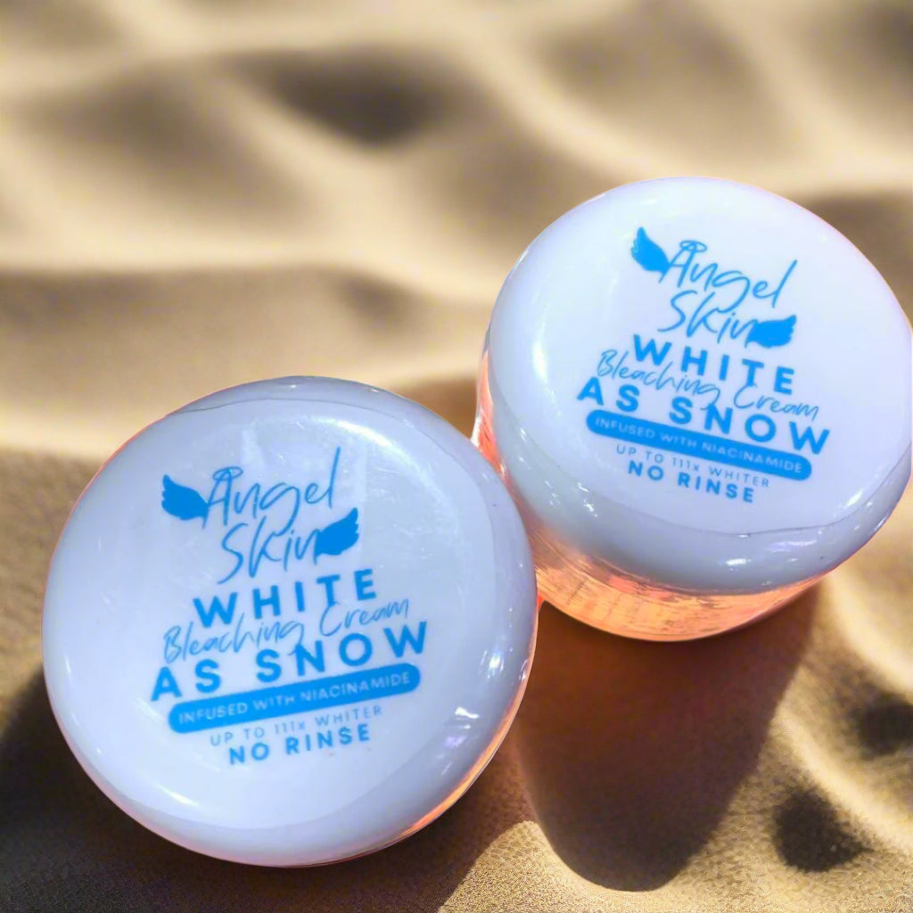 Angel Skin Premium Radiance Cream 300g for body care, creamy formula in a jar with a smooth texture and elegant packaging.