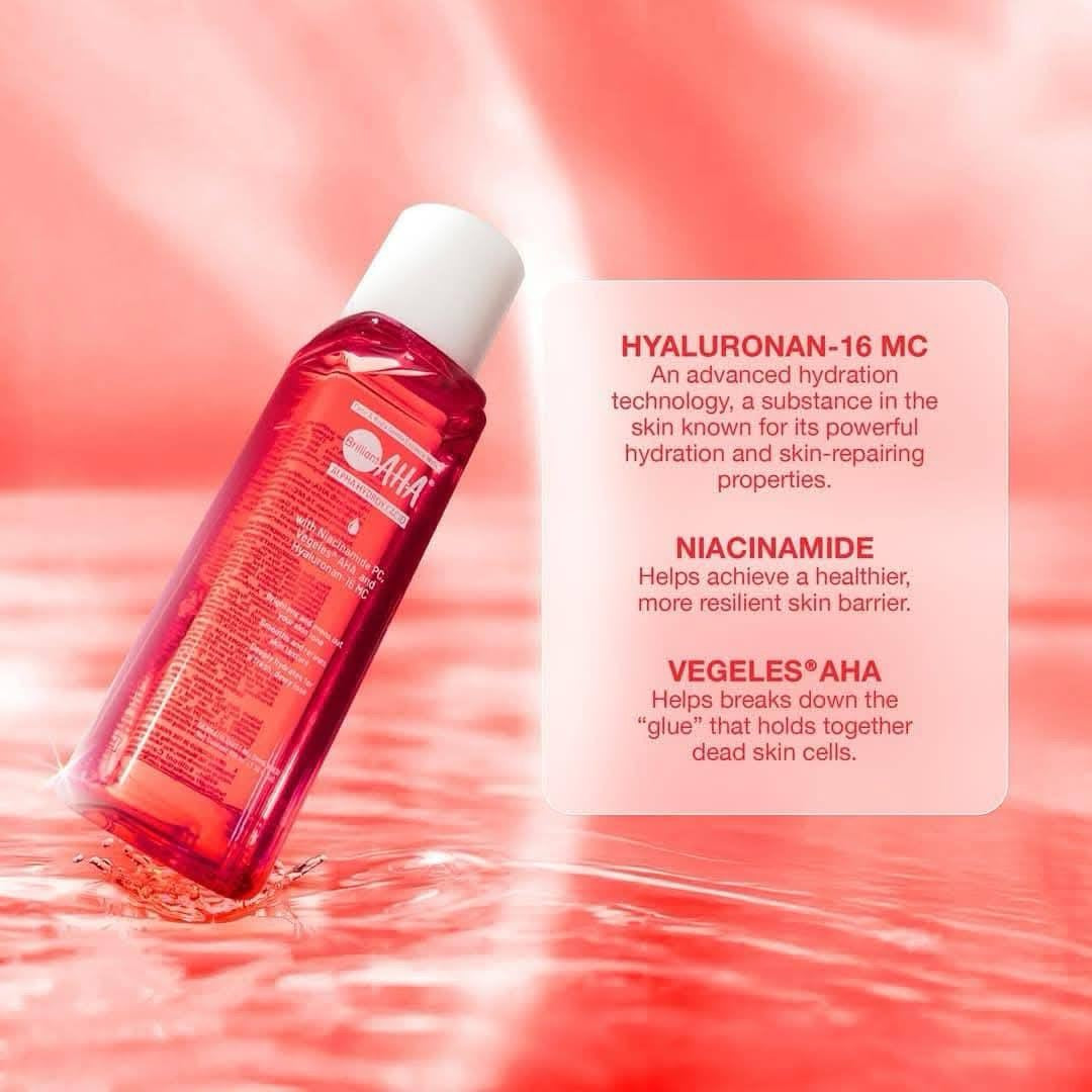 Brilliant Skin Essentials AHA Serum 30ml or Face & Body Gentle Essentials Water 100ml - Debsline.co