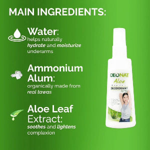 Deonat Natural Mineral Deodorant Spray Antibacterial Paraben Free - Debsline.co