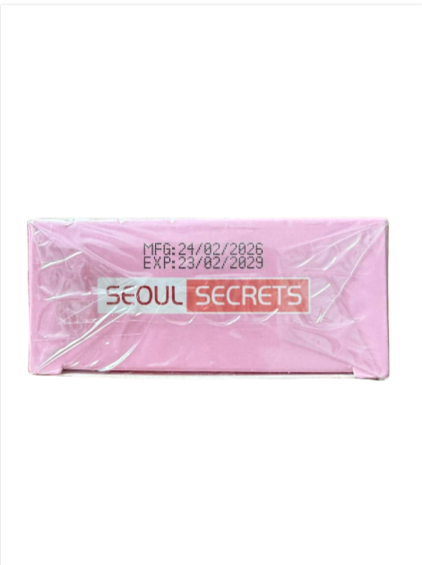 Seoul Secrets Rose Soap bar with niacinamide and shea butter, 80g, featuring floral rose scent and moisturizing ingredients.