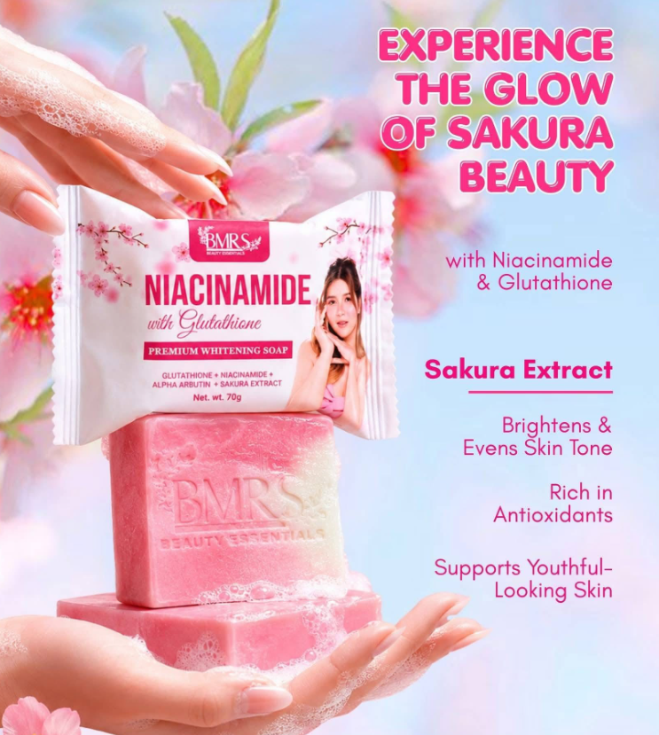 BMRS Niacinamide Radiance Soap 70g | Vitamin B3 Beauty Bar x2