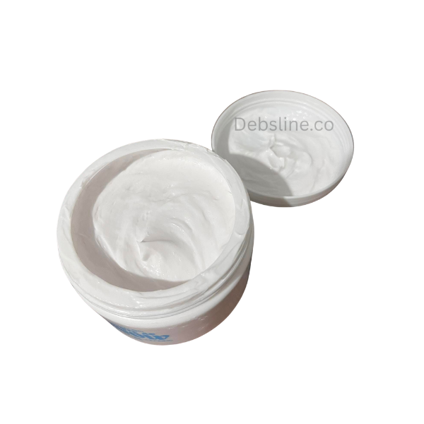 Angel Skin Premium Radiance Body Cream jar with a smooth, elegant design and a white and gold label.