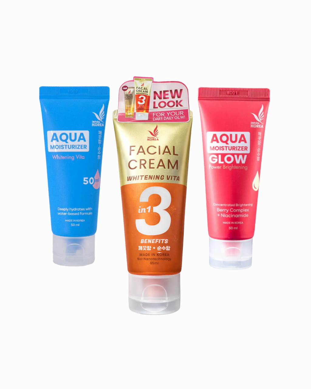 iWhite Korea Aqua Moisturizer Glow 50ml, lightweight hydrating moisturizer with a fresh, dewy look and smooth, moisturized skin.