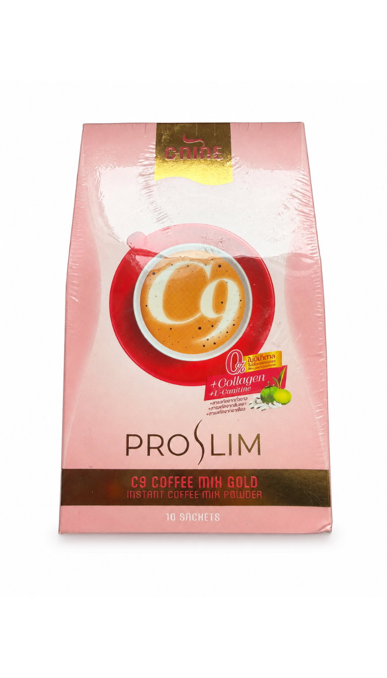 C9 Coffee Mix Gold Instant Coffee Powder with Collagen & L-Carnitine – 10 Sachets