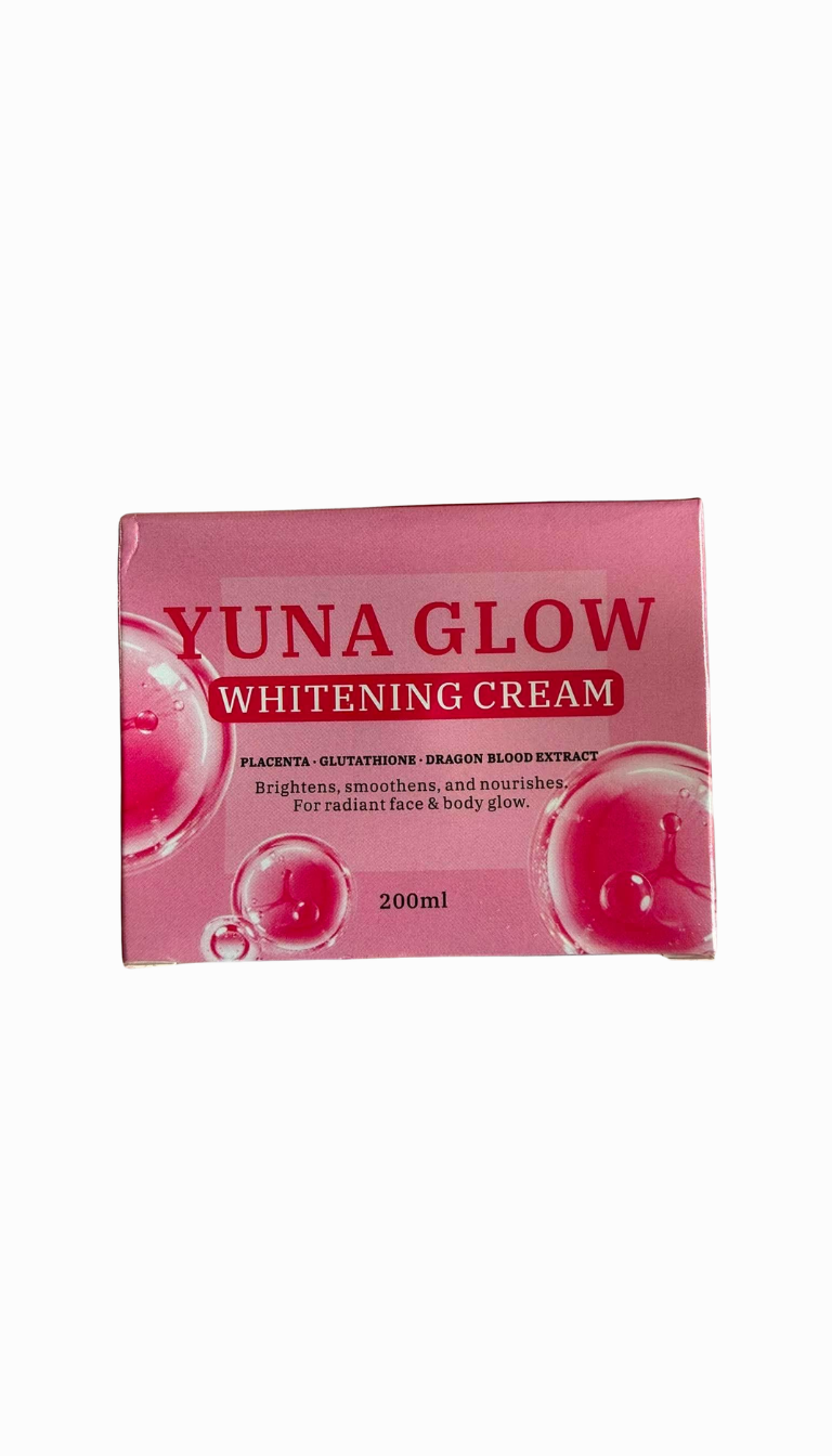 Yuna Glow Radiance Face Body Cream 200ml – With Glutathione, Niacinamide, Dragon Blood Extract &amp; Vitamin E