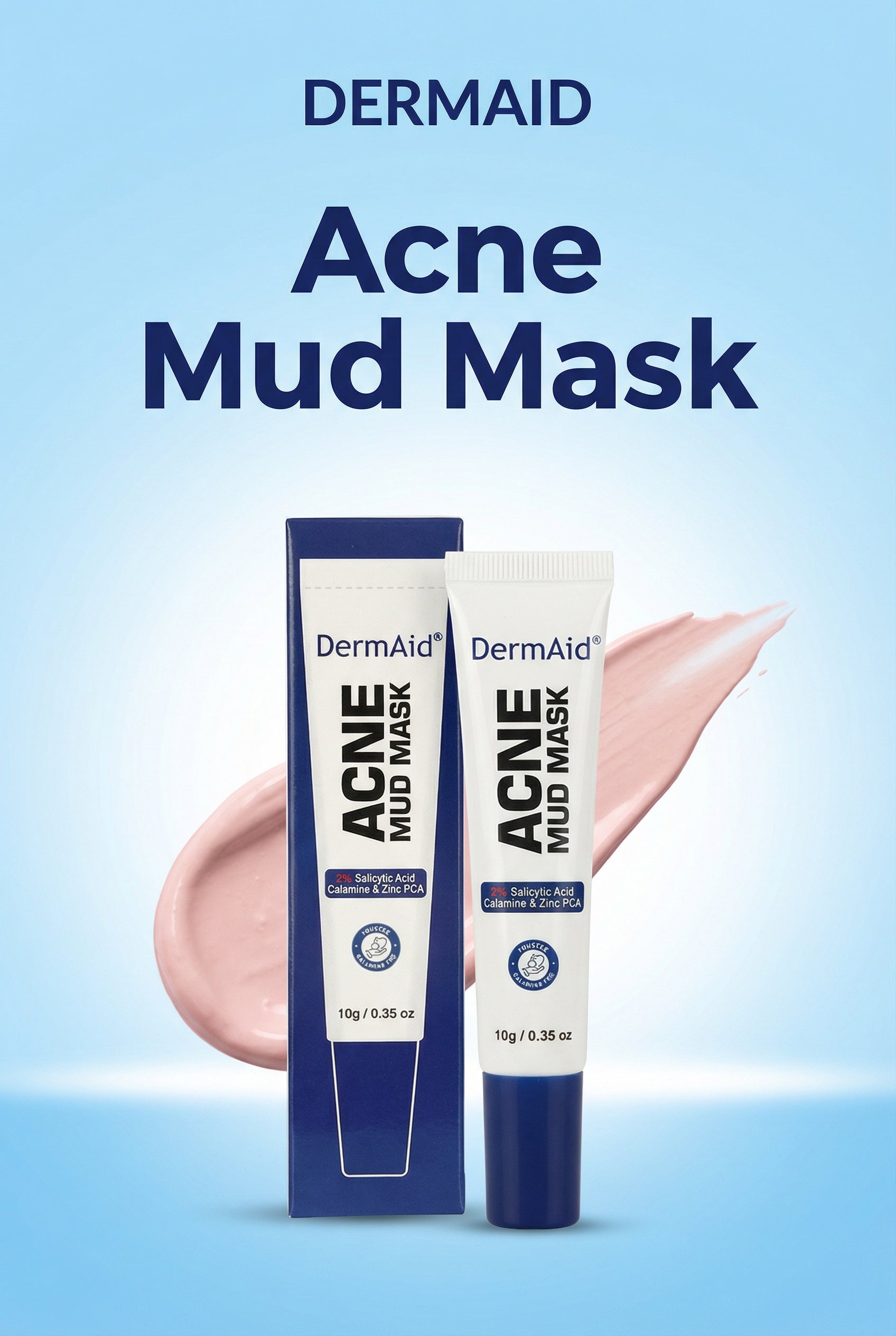 DERMAID Clarifying Mud Mask 10g 2% Salicylic Acid Calamine and ZINC PCA - Debsline.co