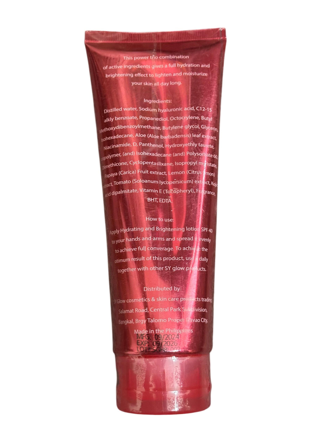 SY Glow Radiance Body Lotion with Sun Protection – SPF40 & SPF80 | 200–250ml