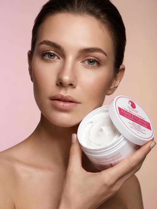 SY Glow Radiance Whipped Cream body care product in a 250g jar, featuring a smooth, whipped texture for radiant skin.